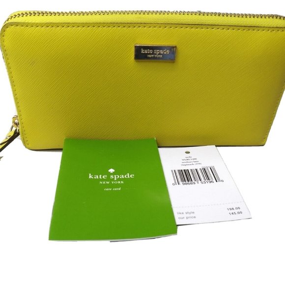 Kate Spade Newbury Lane Neda Wallet Rosegold Large Zip Around Clutch Leather - Picture 3 of 11